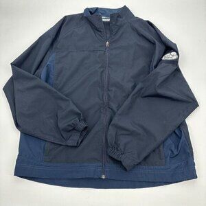 Cutter & Buck Mens Jacket XL Blue Long Sleeves Windbreaker Pockets Zip Front